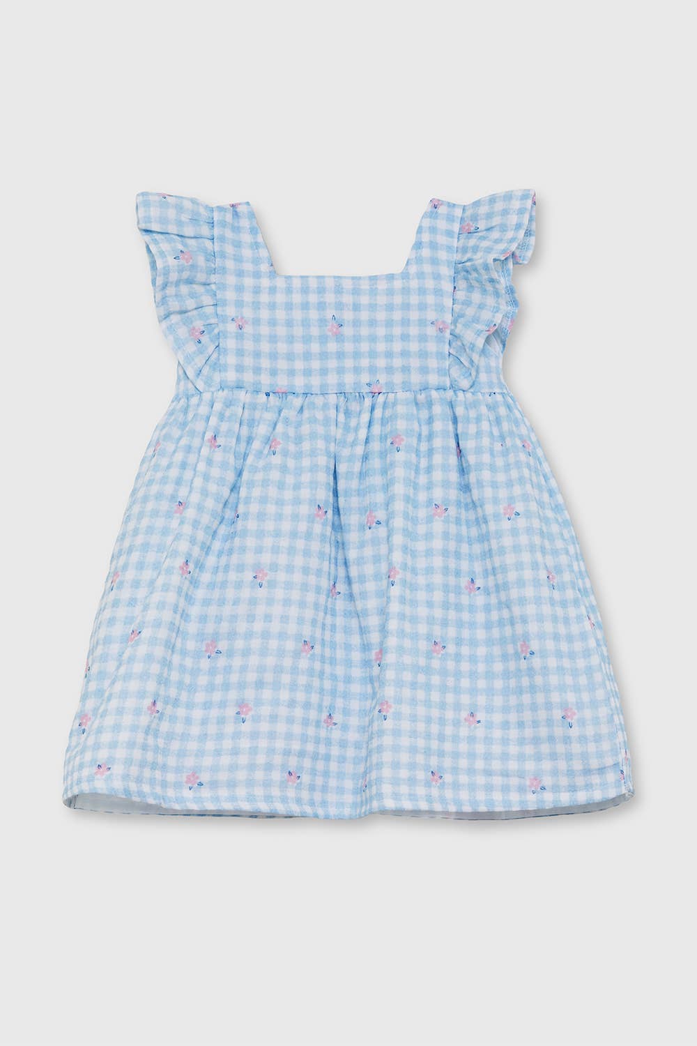 Robe bébé vichy bleu